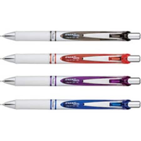 Pentel PENBLN77PWA Ener Gel Liquid Ink Retractable Pens; Black